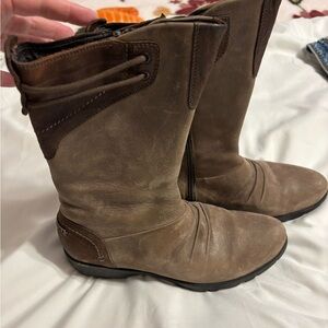 Merrell Vera Mid Barnwood Brown Leather Zip Boots Women’s 8